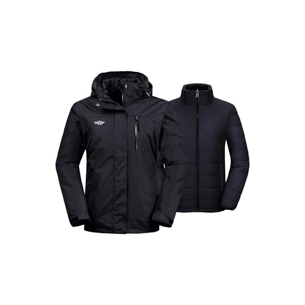 Women's 3 in 1 Waterproof Ski Jacket Windproof Winter Snow Coat Snowboarding Jackets Warm Raincoat